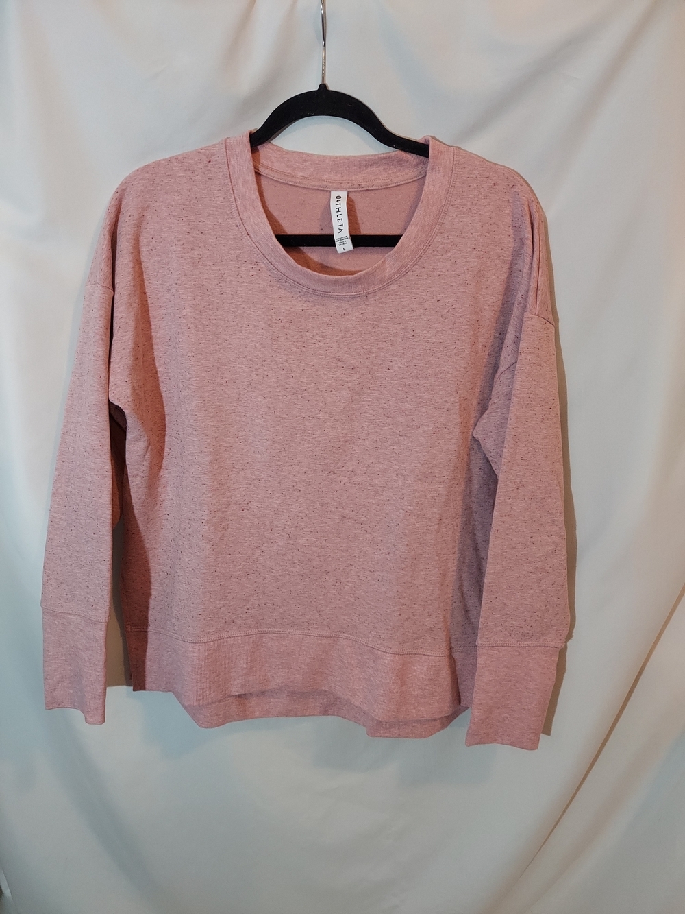 Athleta Balance Pullover Sweatshirt Victorian Berry Pink Multi Nep Sz L